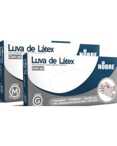 LUVA DE  LATEX  COM PO G C/ 100 UNI 1